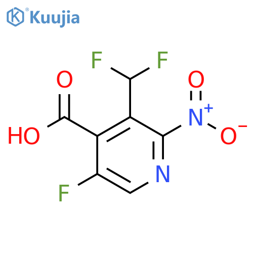 3-(Difluoromethyl)-5-fluoro-2-nitropyridine-4-carboxylic acid structure