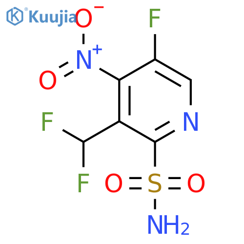 3-(Difluoromethyl)-5-fluoro-4-nitropyridine-2-sulfonamide structure