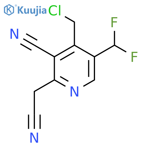 4-(Chloromethyl)-3-cyano-5-(difluoromethyl)pyridine-2-acetonitrile structure