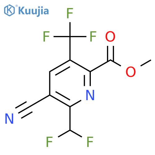 Methyl 3-cyano-2-(difluoromethyl)-5-(trifluoromethyl)pyridine-6-carboxylate structure