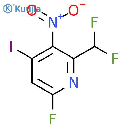 2-(Difluoromethyl)-6-fluoro-4-iodo-3-nitropyridine structure
