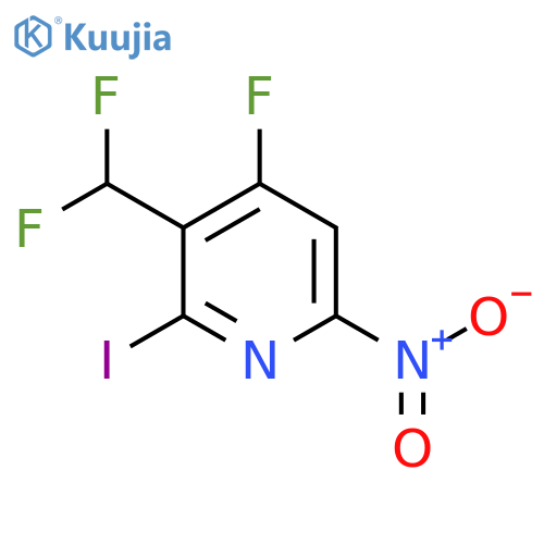 3-(Difluoromethyl)-4-fluoro-2-iodo-6-nitropyridine structure