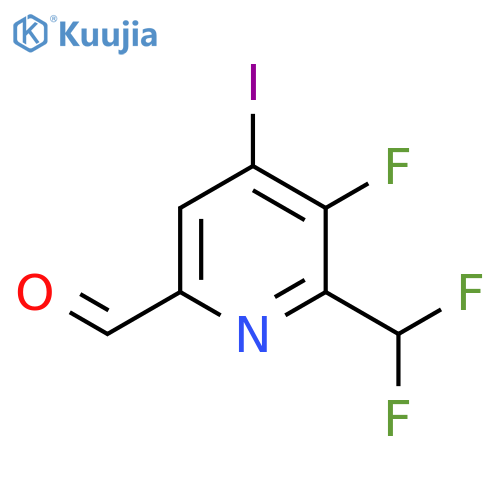 2-(Difluoromethyl)-3-fluoro-4-iodopyridine-6-carboxaldehyde structure