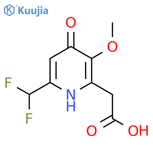 6-(Difluoromethyl)-4-hydroxy-3-methoxypyridine-2-acetic acid structure
