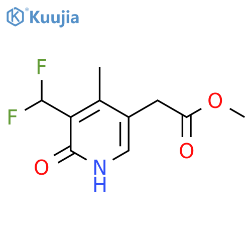 Methyl 3-(difluoromethyl)-2-hydroxy-4-methylpyridine-5-acetate structure