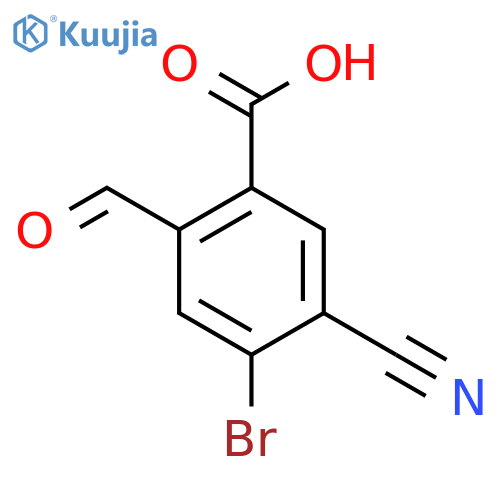 4-Bromo-5-cyano-2-formylbenzoic acid structure