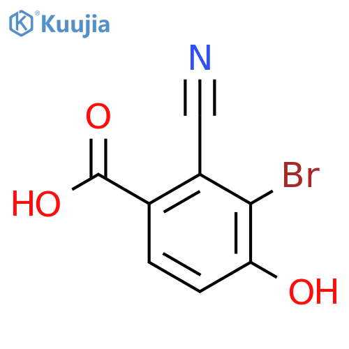 3-Bromo-2-cyano-4-hydroxybenzoic acid structure