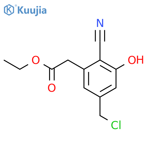 Ethyl 5-chloromethyl-2-cyano-3-hydroxyphenylacetate structure