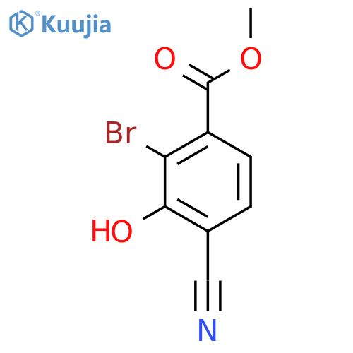 Methyl 2-bromo-4-cyano-3-hydroxybenzoate structure
