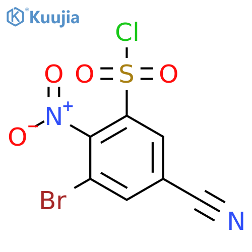 3-Bromo-5-cyano-2-nitrobenzenesulfonyl chloride structure
