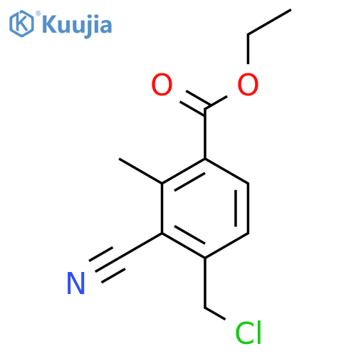 Ethyl 4-chloromethyl-3-cyano-2-methylbenzoate structure