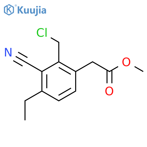 Methyl 2-chloromethyl-3-cyano-4-ethylphenylacetate structure