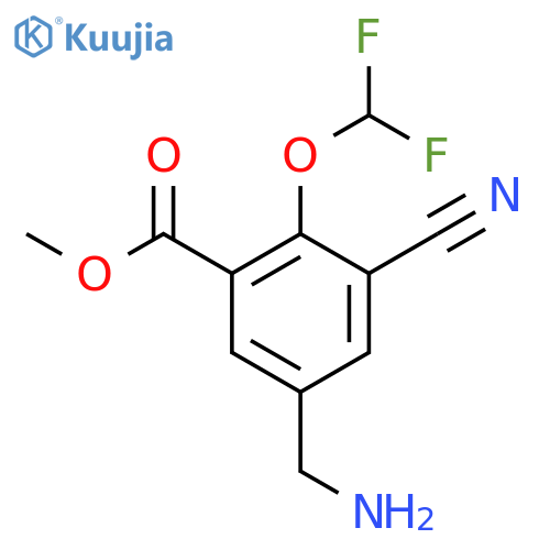 Methyl 5-aminomethyl-3-cyano-2-(difluoromethoxy)benzoate structure