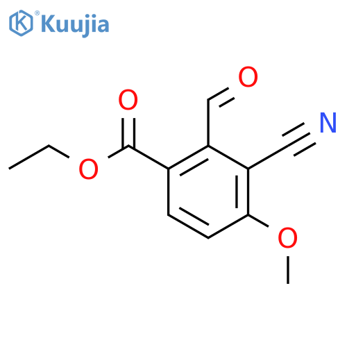 Ethyl 3-cyano-2-formyl-4-methoxybenzoate structure