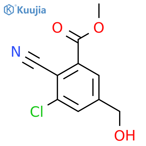 Methyl 3-chloro-2-cyano-5-(hydroxymethyl)benzoate structure