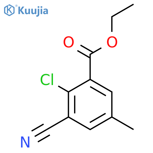 Ethyl 2-chloro-3-cyano-5-methylbenzoate structure