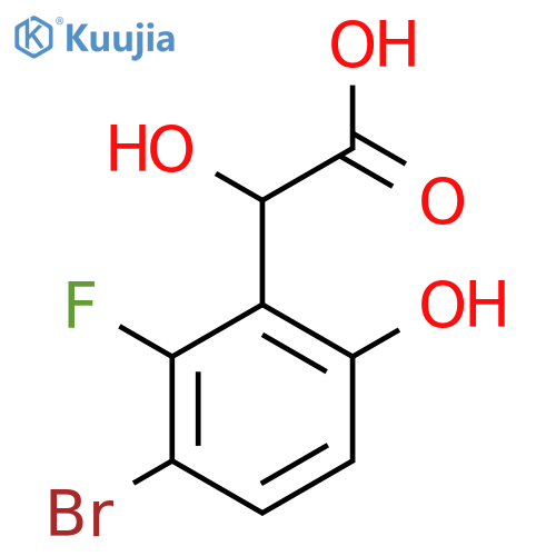 3-Bromo-2-fluoro-6-hydroxymandelic acid structure