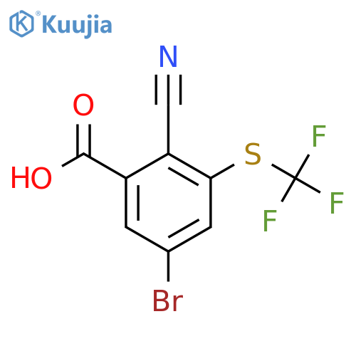 5-Bromo-2-cyano-3-(trifluoromethylthio)benzoic acid structure