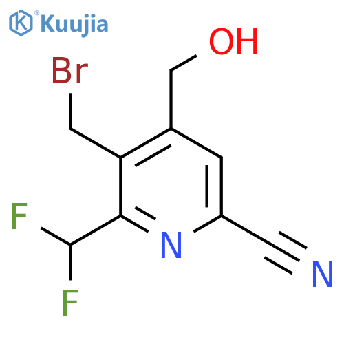 3-(Bromomethyl)-6-cyano-2-(difluoromethyl)pyridine-4-methanol structure