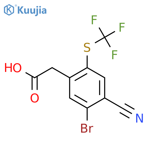 5-Bromo-4-cyano-2-(trifluoromethylthio)phenylacetic acid structure