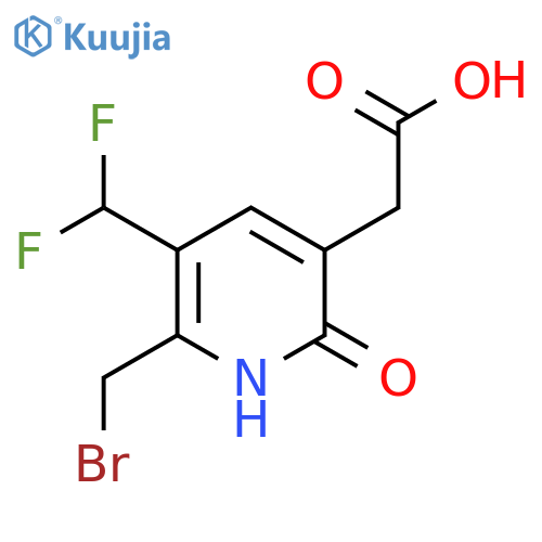 2-(Bromomethyl)-3-(difluoromethyl)-6-hydroxypyridine-5-acetic acid structure