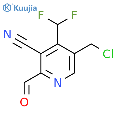 5-(Chloromethyl)-3-cyano-4-(difluoromethyl)pyridine-2-carboxaldehyde structure