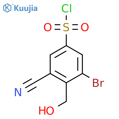3-Bromo-4-hydroxymethyl-5-cyanobenzenesulfonyl chloride structure
