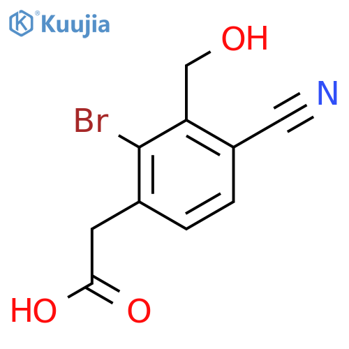 2-Bromo-4-cyano-3-(hydroxymethyl)phenylacetic acid structure