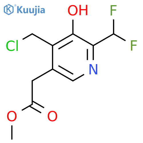 Methyl 4-(chloromethyl)-2-(difluoromethyl)-3-hydroxypyridine-5-acetate structure