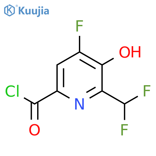 2-(Difluoromethyl)-4-fluoro-3-hydroxypyridine-6-carbonyl chloride structure