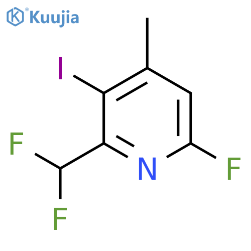 2-(Difluoromethyl)-6-fluoro-3-iodo-4-methylpyridine structure