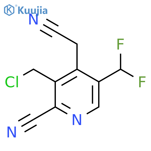 3-(Chloromethyl)-2-cyano-5-(difluoromethyl)pyridine-4-acetonitrile structure