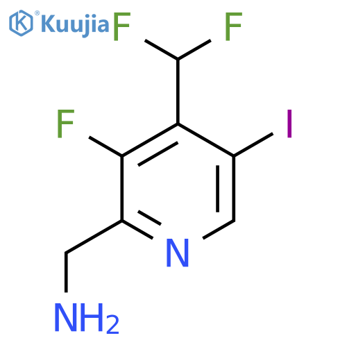 2-(Aminomethyl)-4-(difluoromethyl)-3-fluoro-5-iodopyridine structure