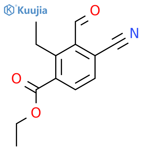 Ethyl 4-cyano-2-ethyl-3-formylbenzoate structure
