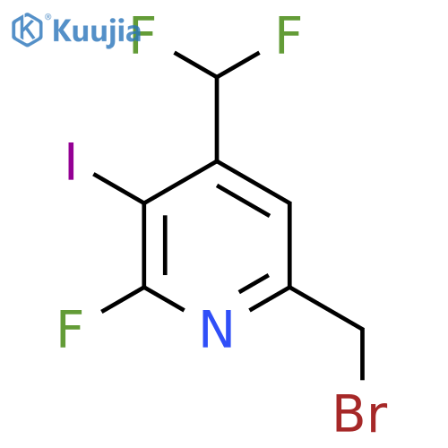 6-(Bromomethyl)-4-(difluoromethyl)-2-fluoro-3-iodopyridine structure