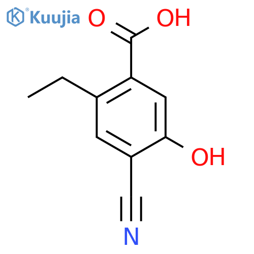 4-Cyano-2-ethyl-5-hydroxybenzoic acid structure