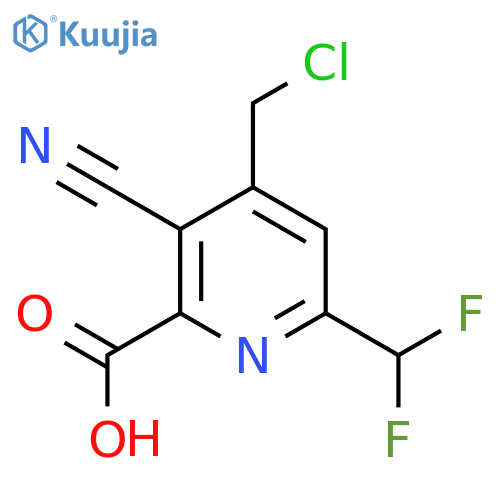 4-(Chloromethyl)-3-cyano-6-(difluoromethyl)pyridine-2-carboxylic acid structure