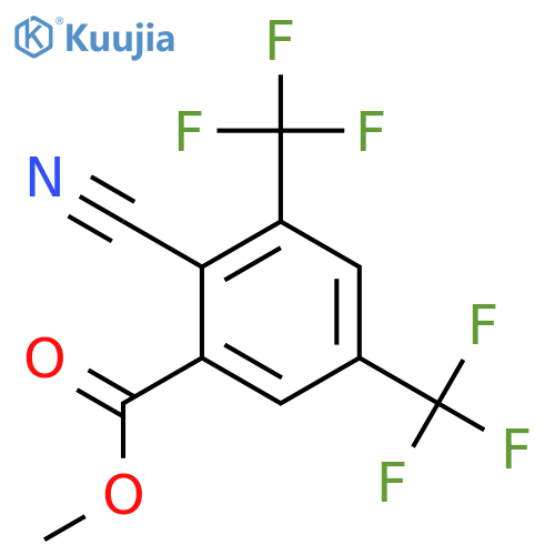 Methyl 3,5-bis(trifluoromethyl)-2-cyanobenzoate structure