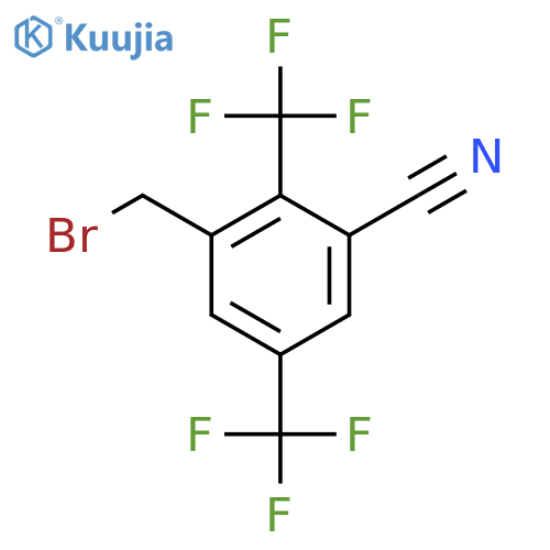 2,5-Bis(trifluoromethyl)-3-cyanobenzyl bromide structure