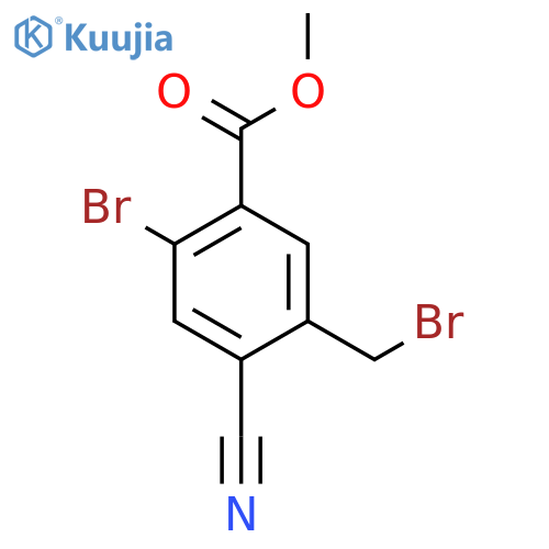 Methyl 2-bromo-5-bromomethyl-4-cyanobenzoate structure