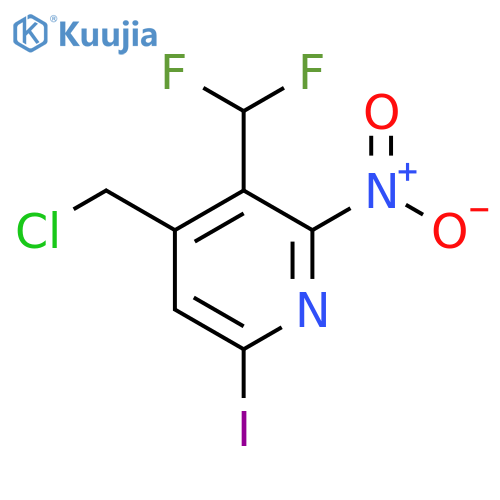 4-(Chloromethyl)-3-(difluoromethyl)-6-iodo-2-nitropyridine structure