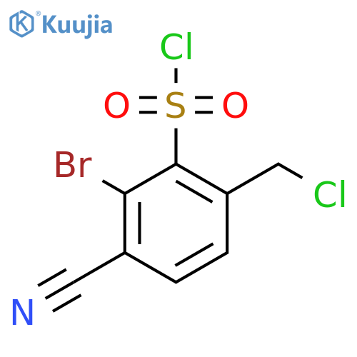 2-Bromo-6-chloromethyl-3-cyanobenzenesulfonyl chloride structure