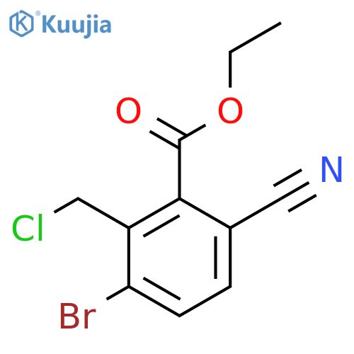 Ethyl 3-bromo-2-chloromethyl-6-cyanobenzoate structure