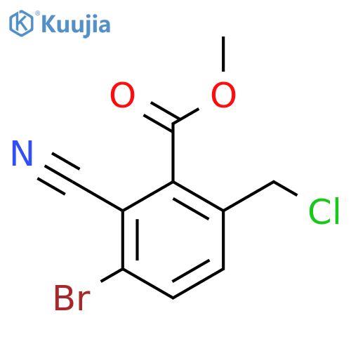 Methyl 3-bromo-6-chloromethyl-2-cyanobenzoate structure