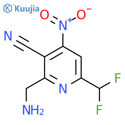 2-(Aminomethyl)-3-cyano-6-(difluoromethyl)-4-nitropyridine structure