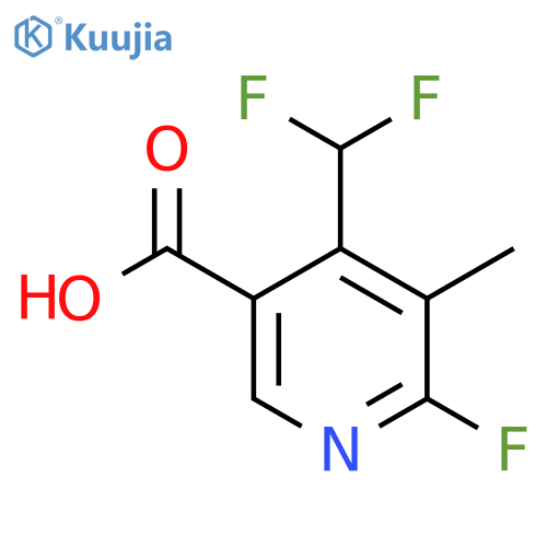 4-(Difluoromethyl)-2-fluoro-3-methylpyridine-5-carboxylic acid structure