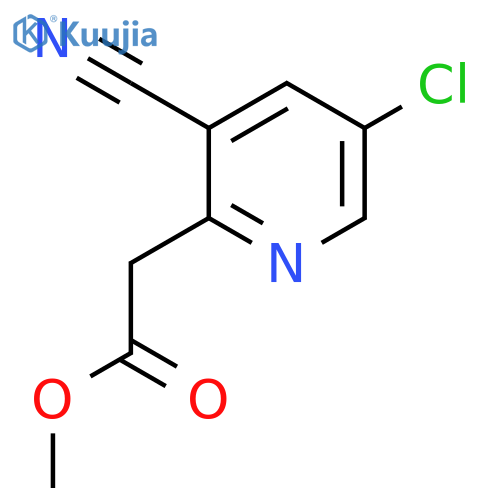 Methyl 5-chloro-3-cyanopyridine-2-acetate structure