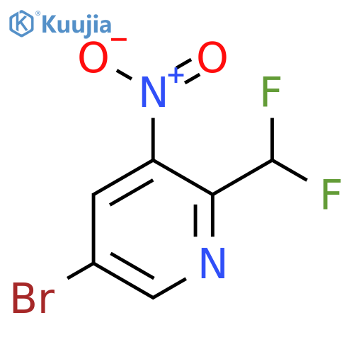 5-Bromo-2-difluoromethyl-3-nitropyridine structure