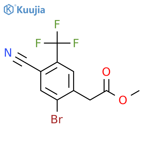 Methyl 2-bromo-4-cyano-5-(trifluoromethyl)phenylacetate structure