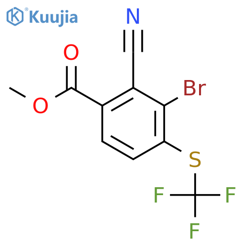 Methyl 3-bromo-2-cyano-4-(trifluoromethylthio)benzoate structure
